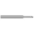 Harvey Tool Chamfer Cutter-Pointed-Long Reach .1180" (3 mm) Neck DIAx.5910" Reachx45° per side Carbide 788445